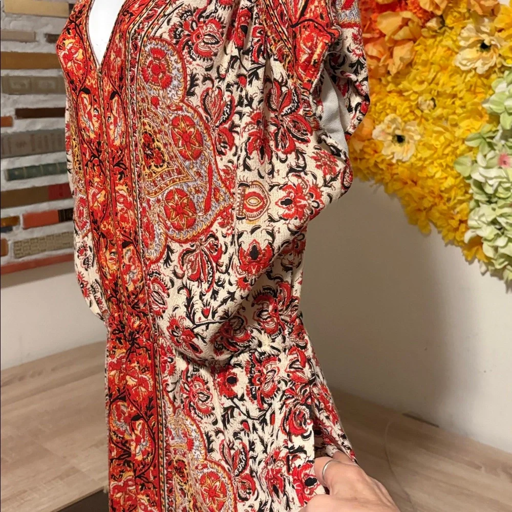 LUCKY BRAND V-Neck Kaftan Style Boho Dress with Pockets_5